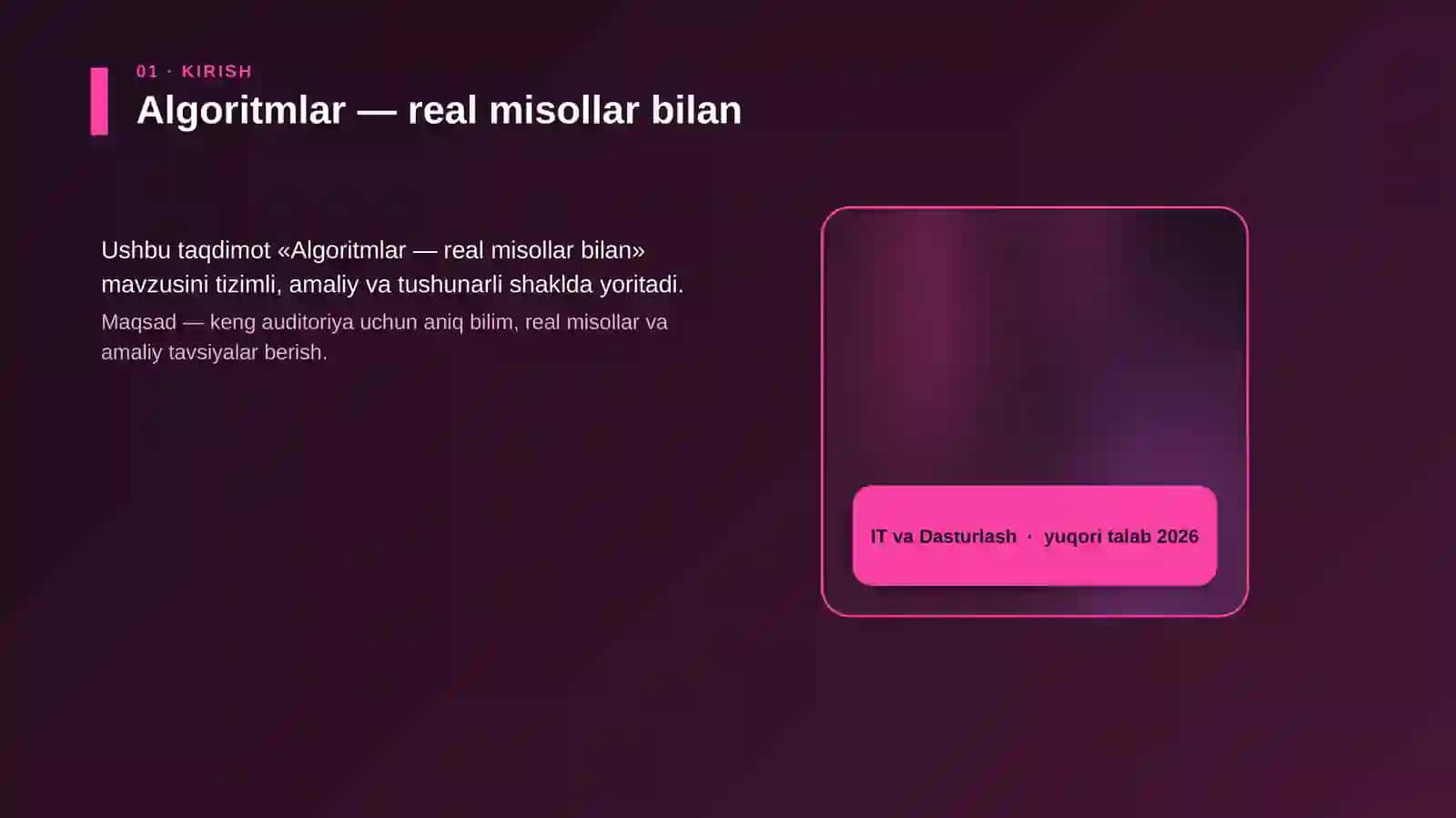 Algoritmlar — real misollar bilan 4