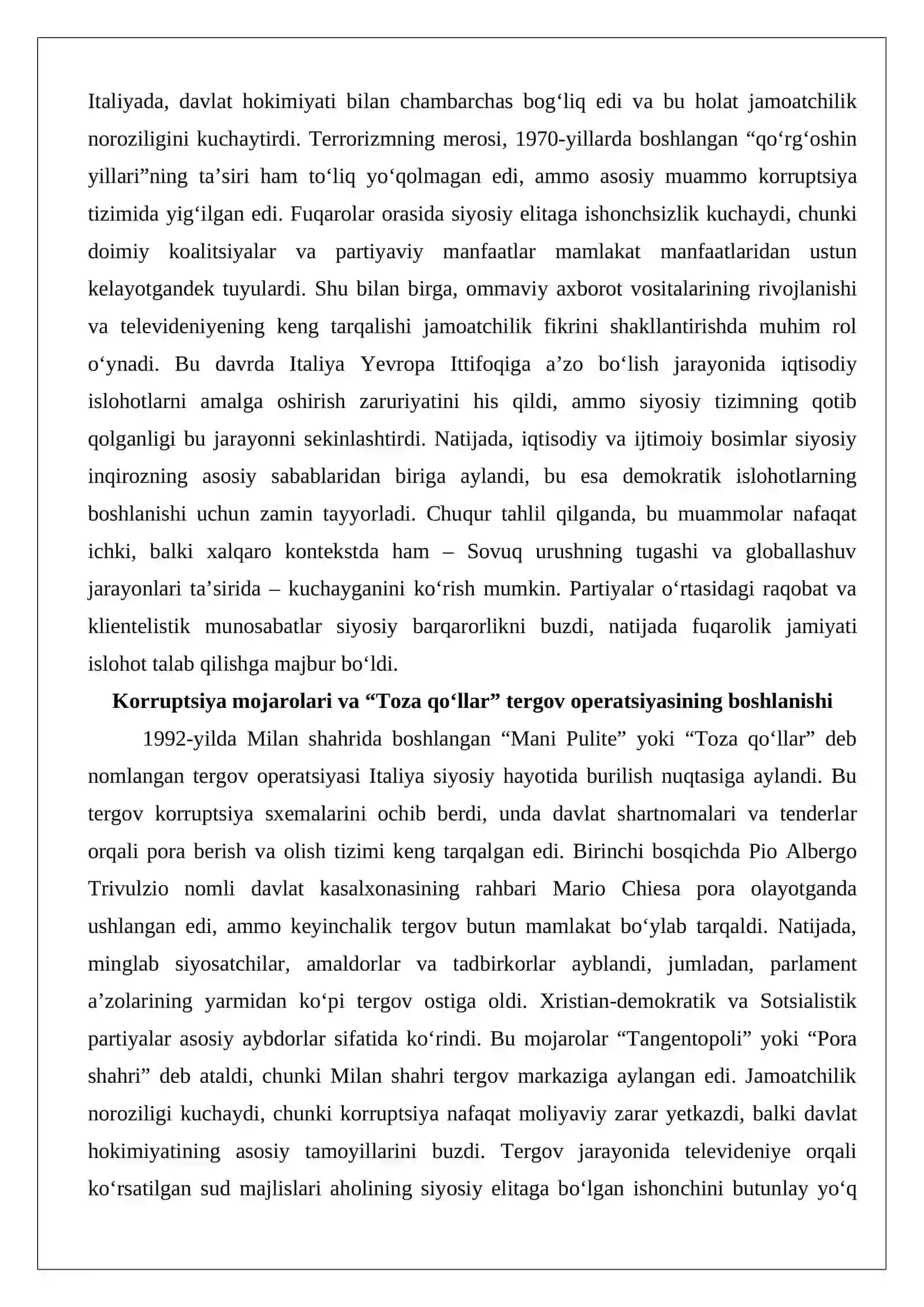 XX asr oxirida Italiyada demokratik institutlar rivoji 4