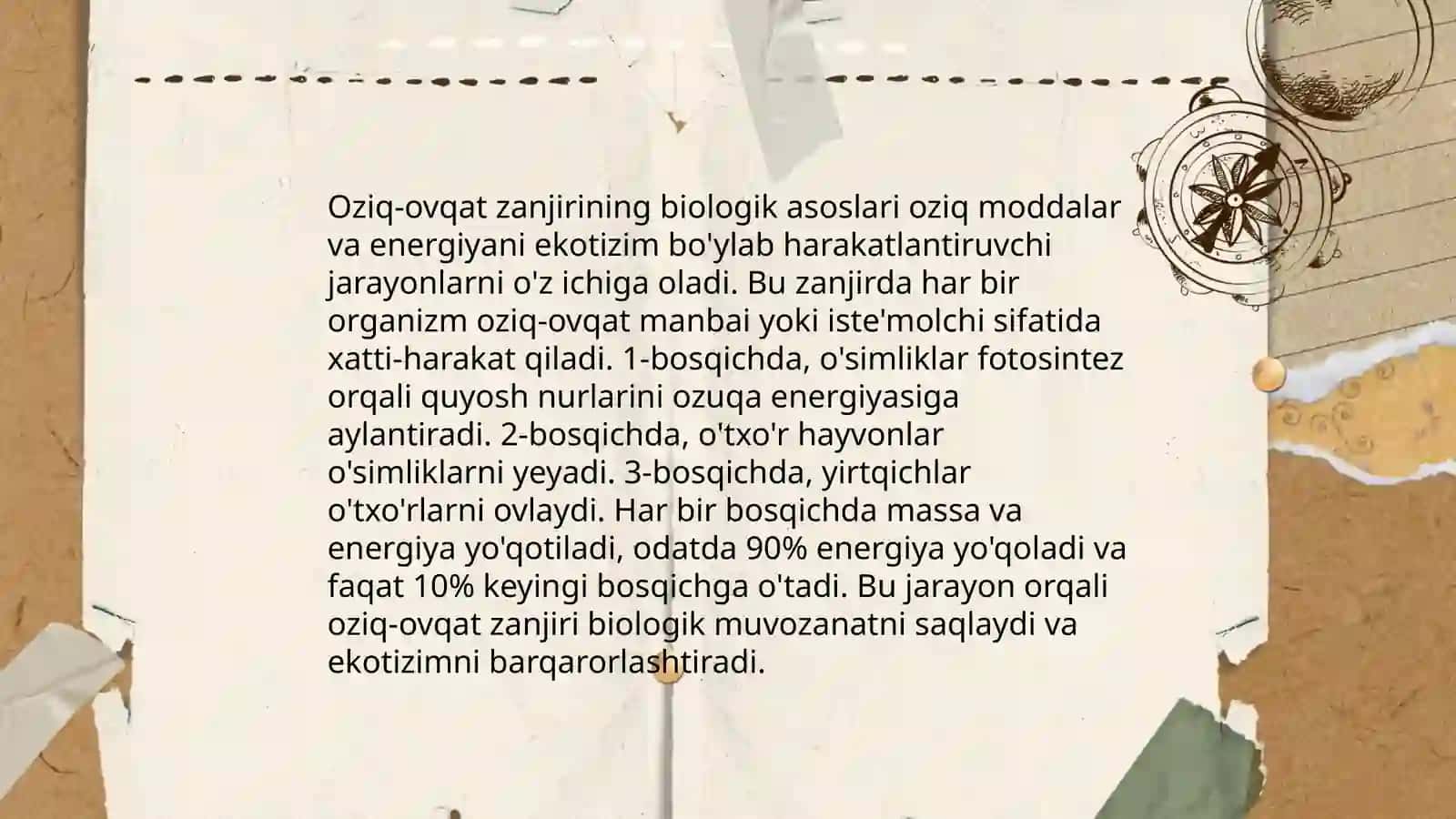 Yer sharida oziq zanjirining ahamiyati 4