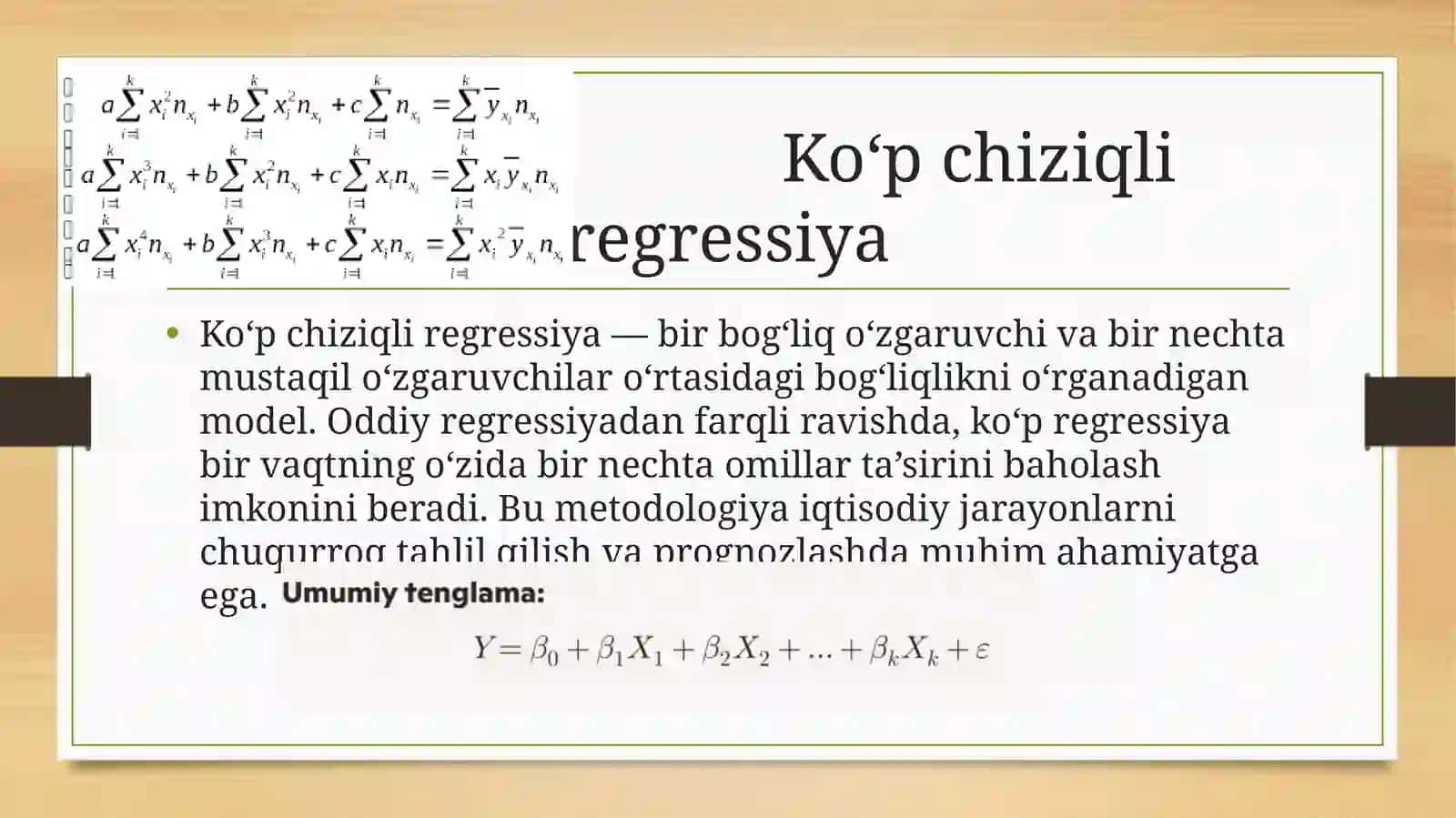 Ko'p chiziqli regressiya 4