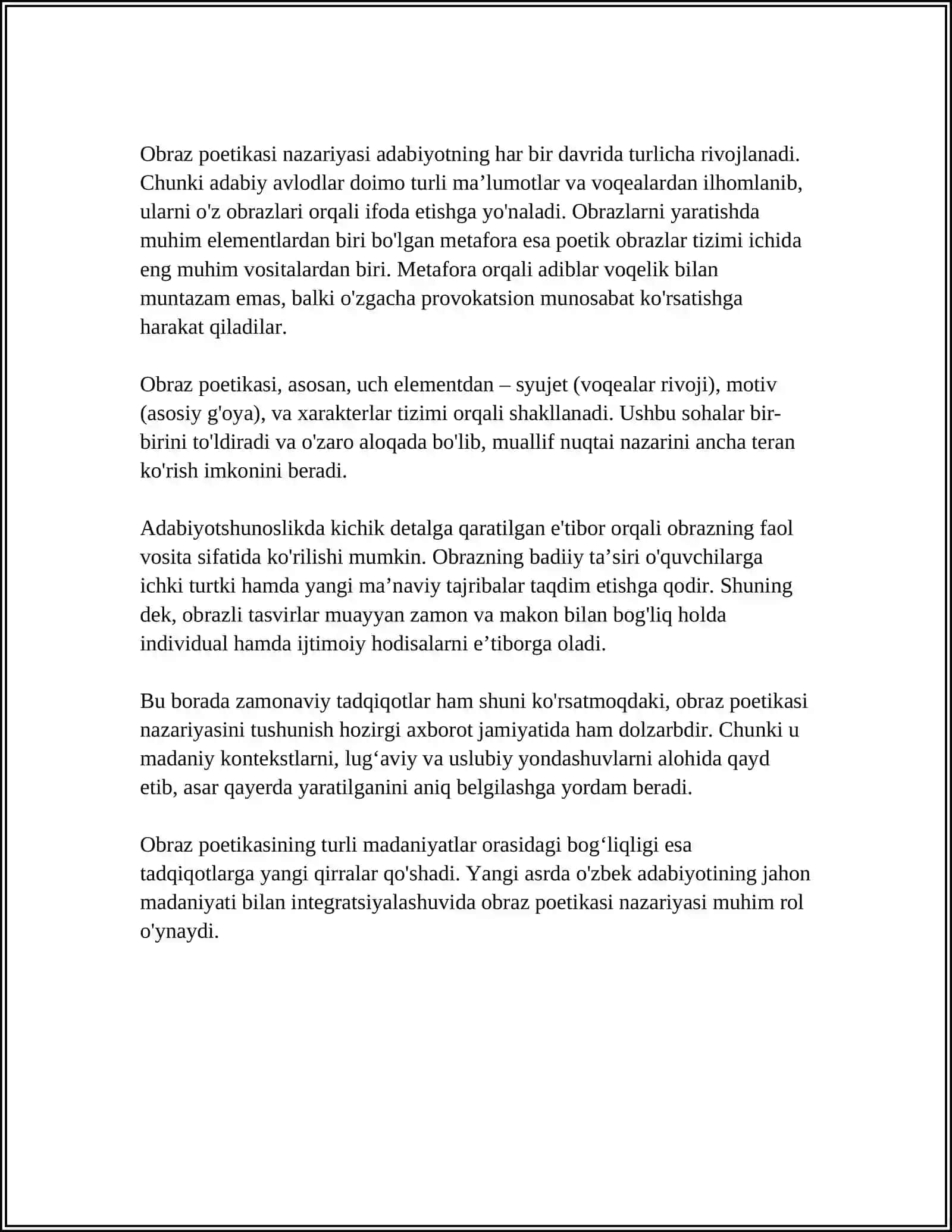 OBRAZ POETIKASI TAHLILI 4
