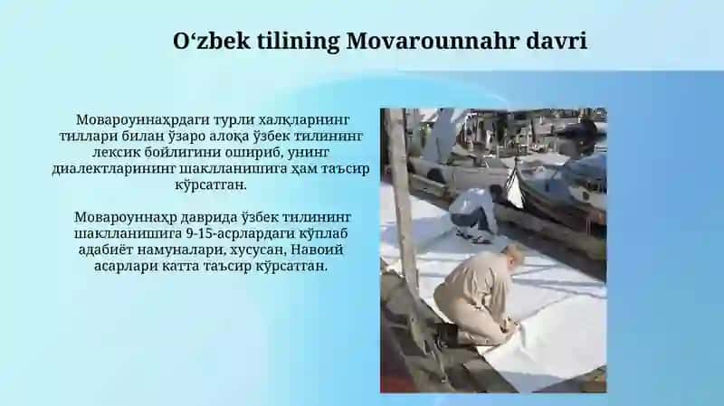 Oʼzbek tilining taraqqiyot bosqichlari 4