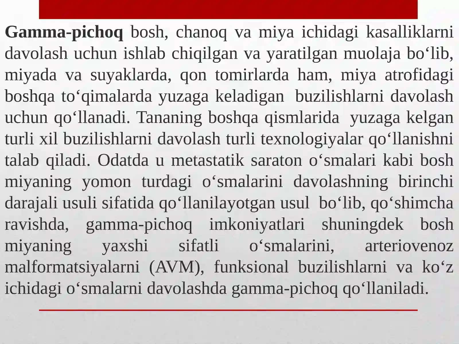 Tibbiy radiologik terapiya majmualari Gamma pichoqlari 4
