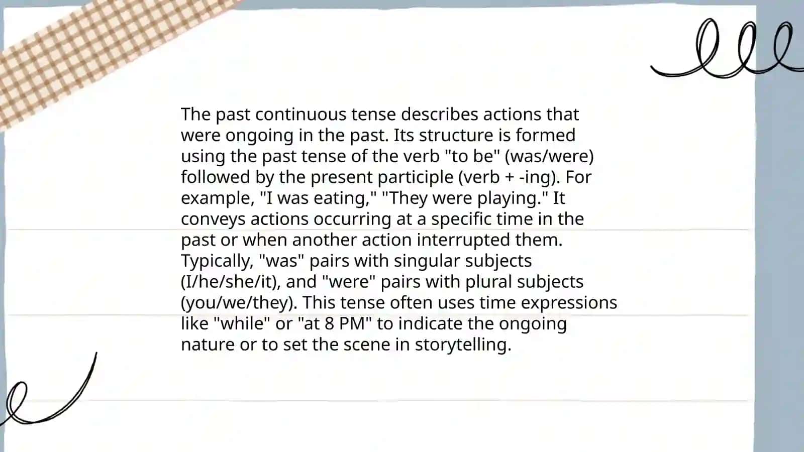 Past continuous 4