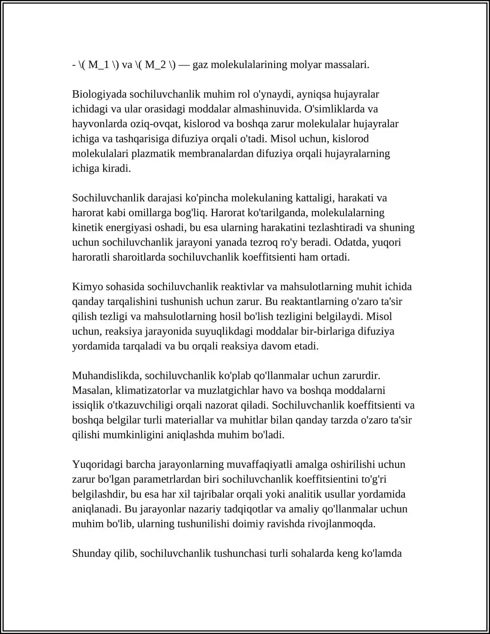 MUSTAQIL ISH Mavzu: SOCHILUVCHAN MODDALARNING SATHINI O'LCHASH 4