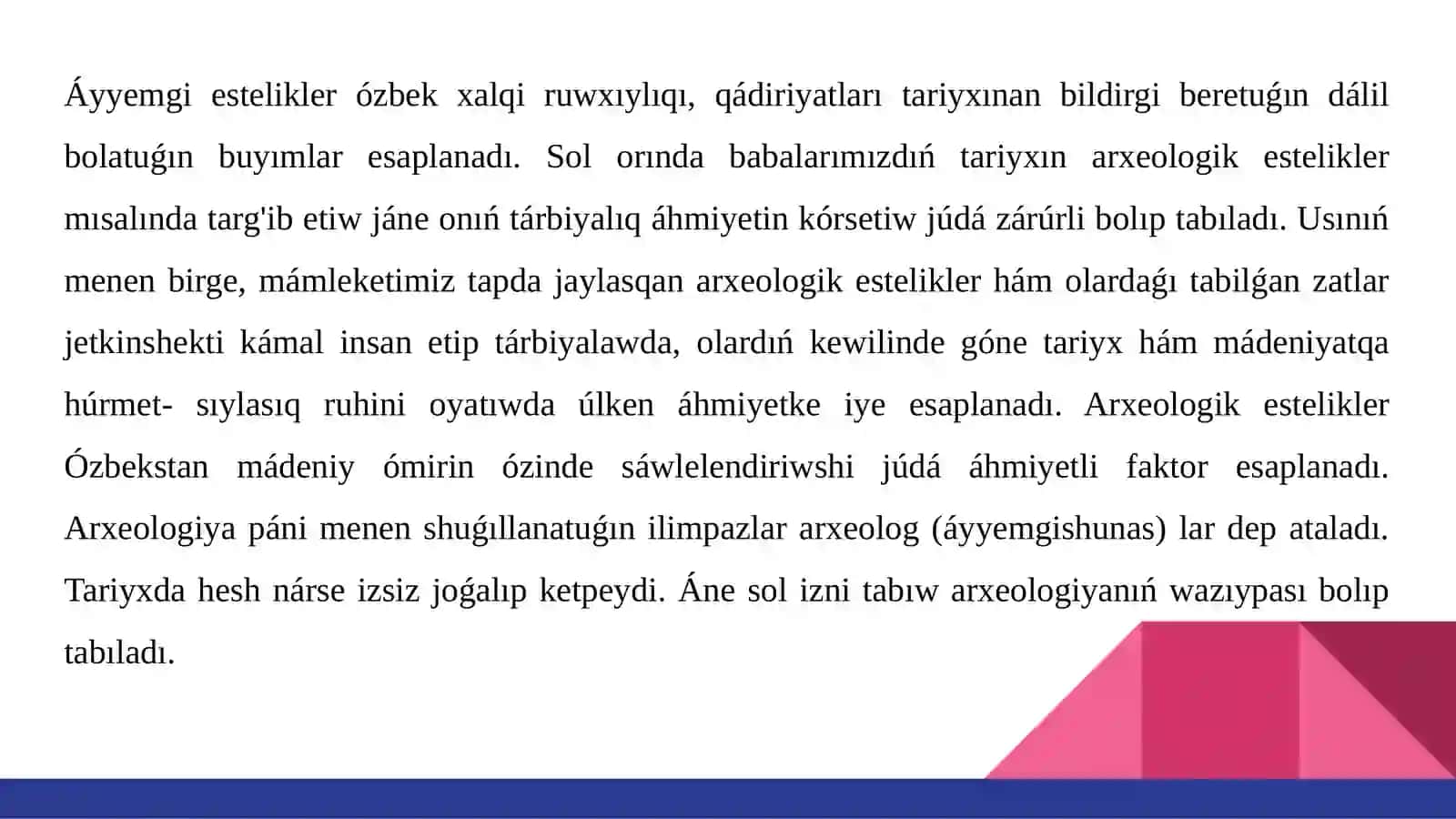 Arxeologiya estelikleri 4