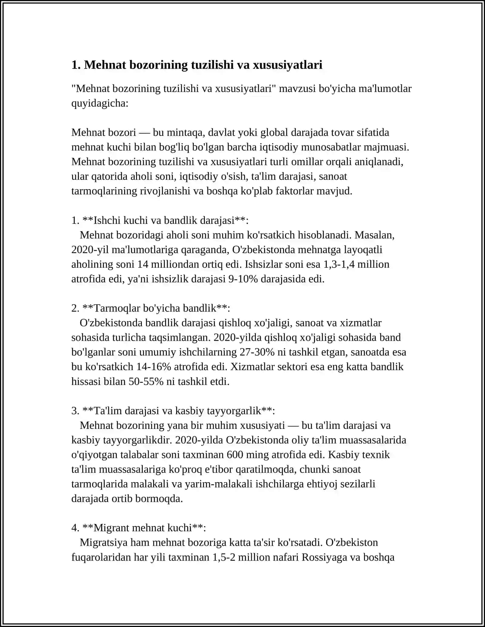 MEHNAT BOZORI ISH HAQI SHAKLLANISHI VA BANDLIK MUAMMOLARI 4