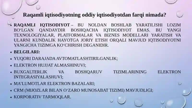 Raqamli iqtisodiyot tushunchasi va uning ahamiyati 4