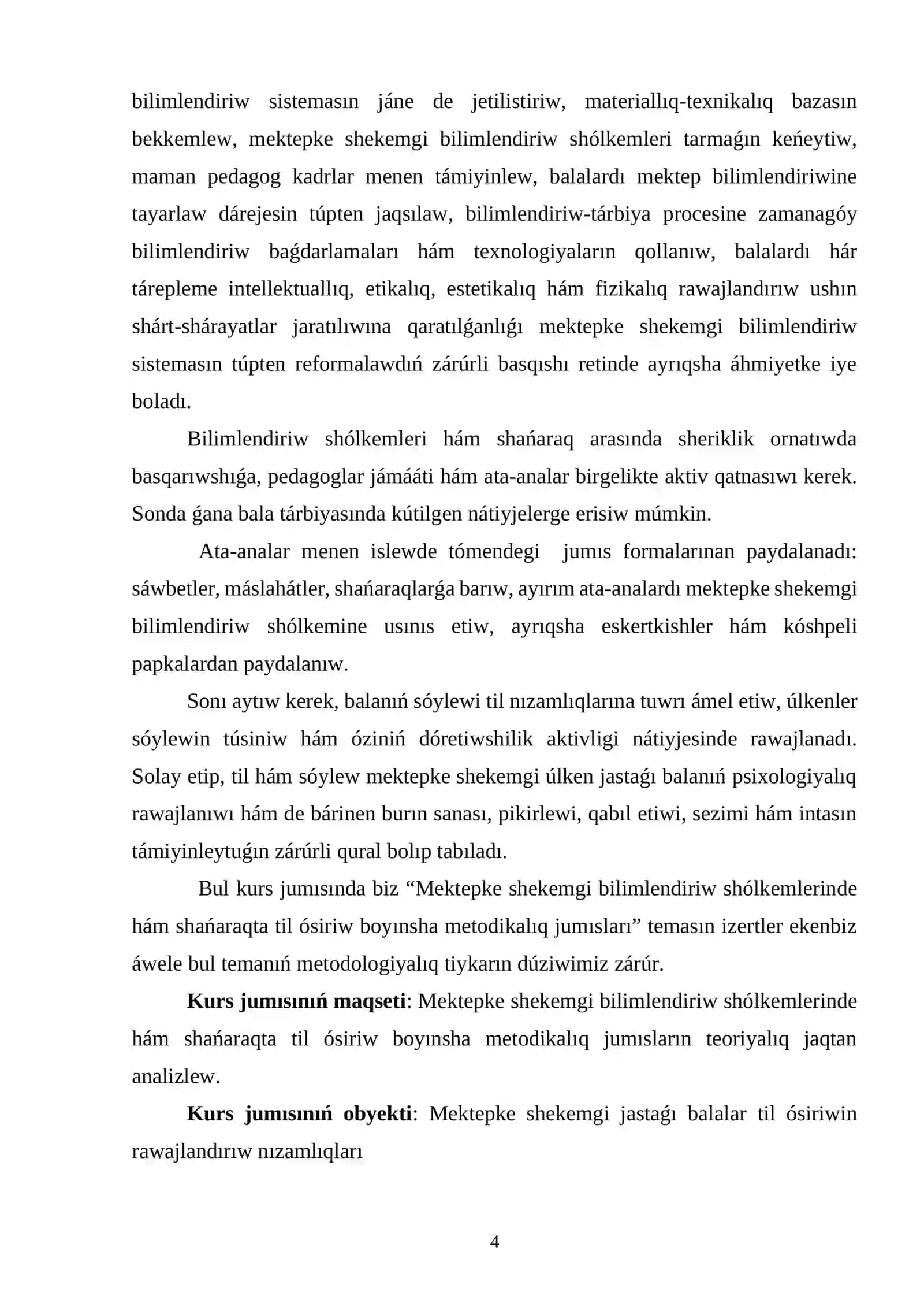 Kurs jumisi 4