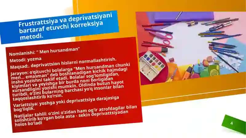 "Do'stimga yordam" korreksiya metodi 4
