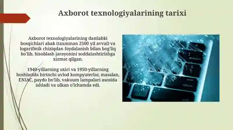 Axborot va axborot texnologiyasi 4