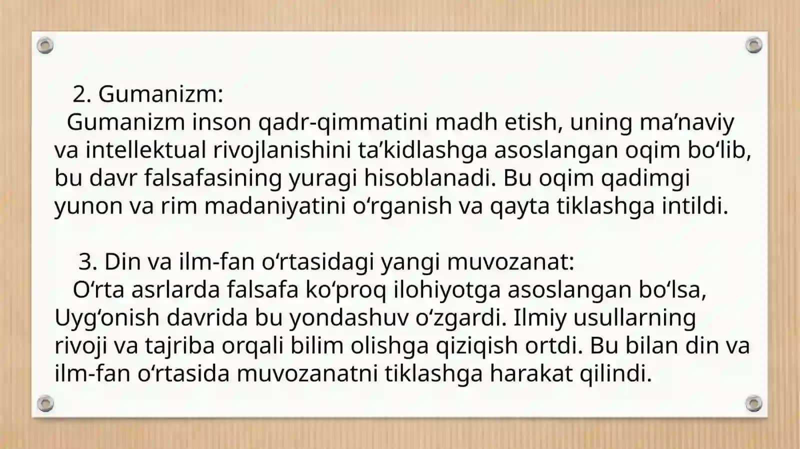 UYG‘ONISH DAVRI FALSAFASI 4