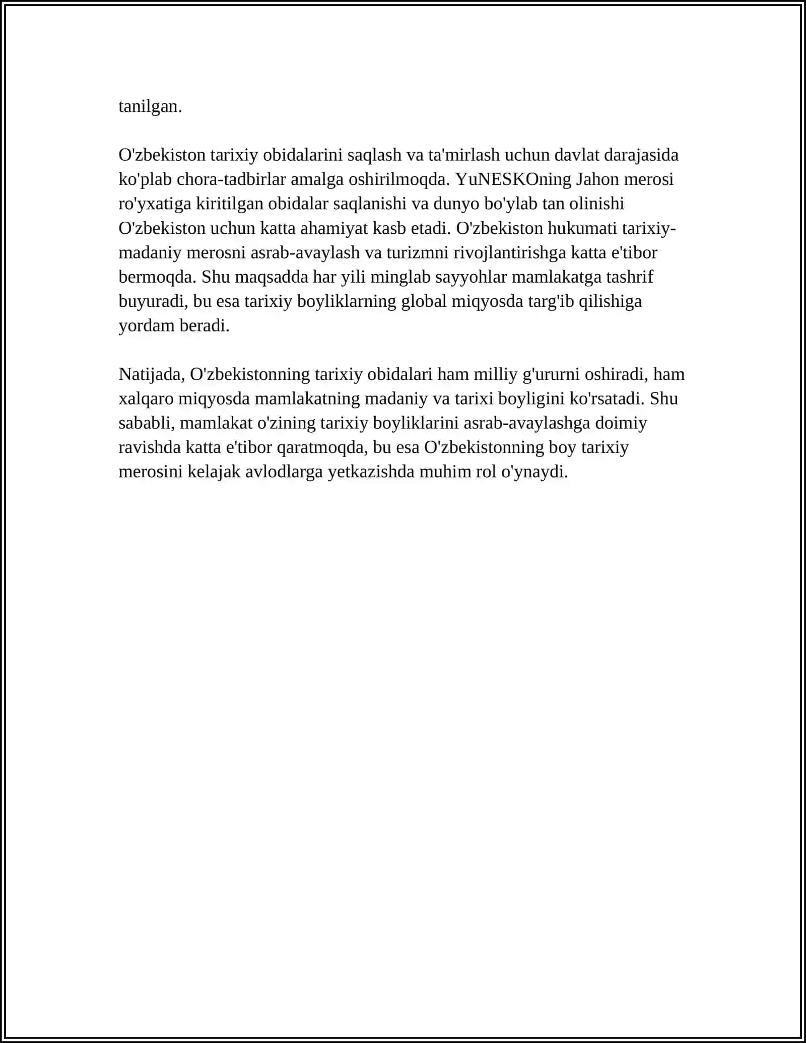 MENING O'ZBEKISTONIM 4