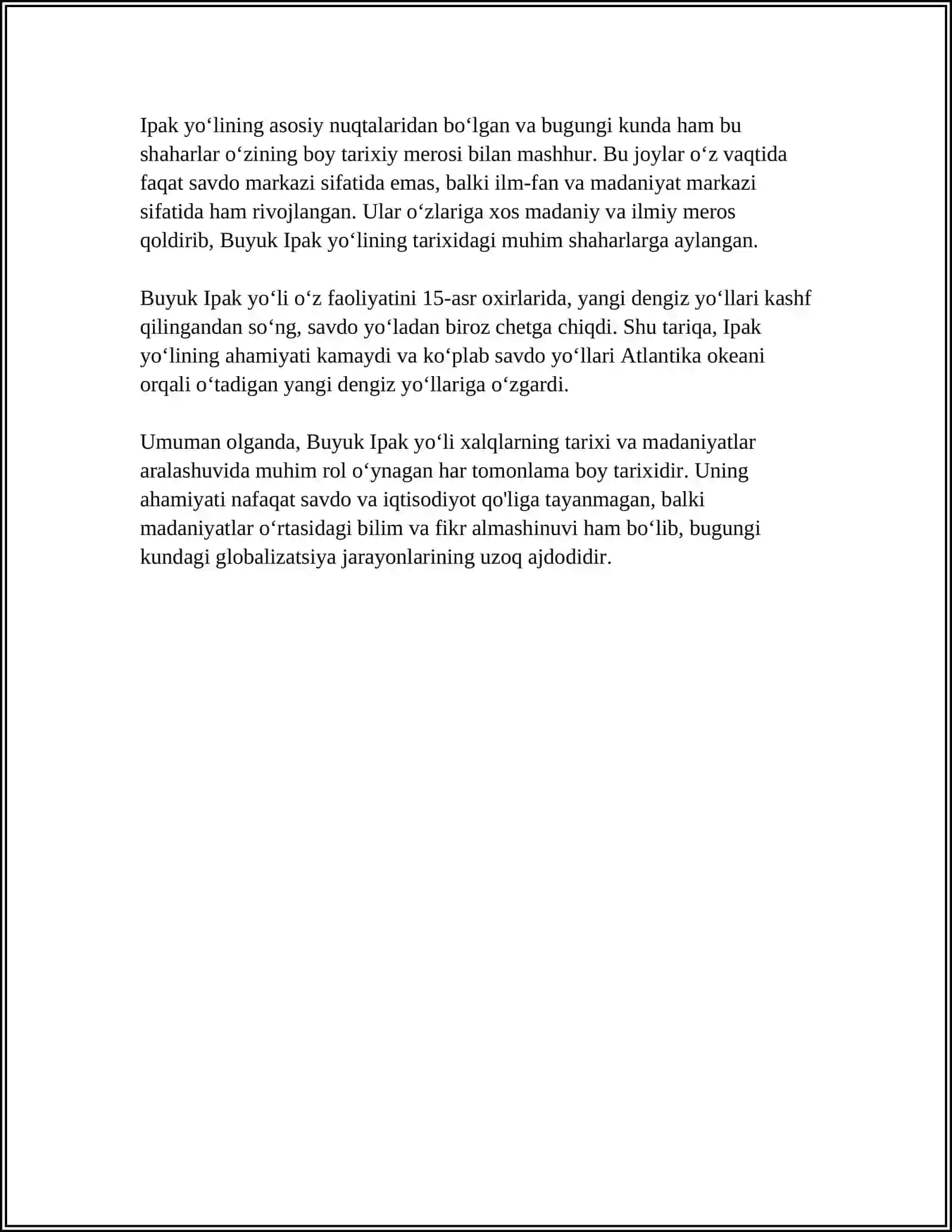 BUYUK IPAK YOʻLI 4