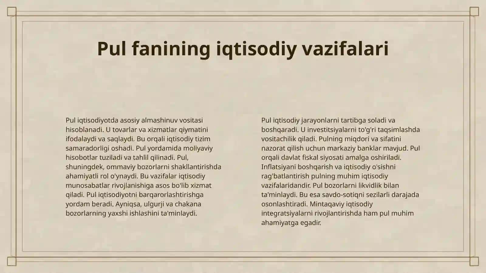 PUL FANINING MAQSADI 4