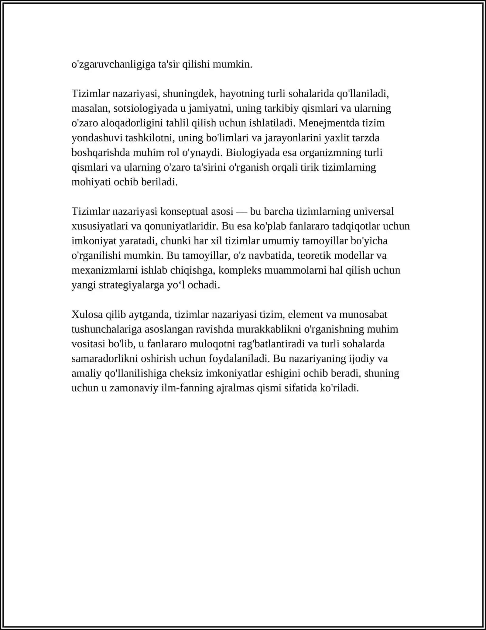 SYSTEMS THEORY 4