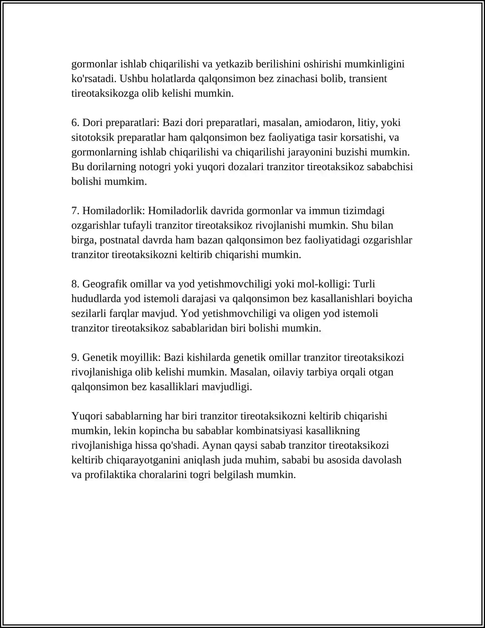 TRANZITOR TIREOTAKSIKOZ 4