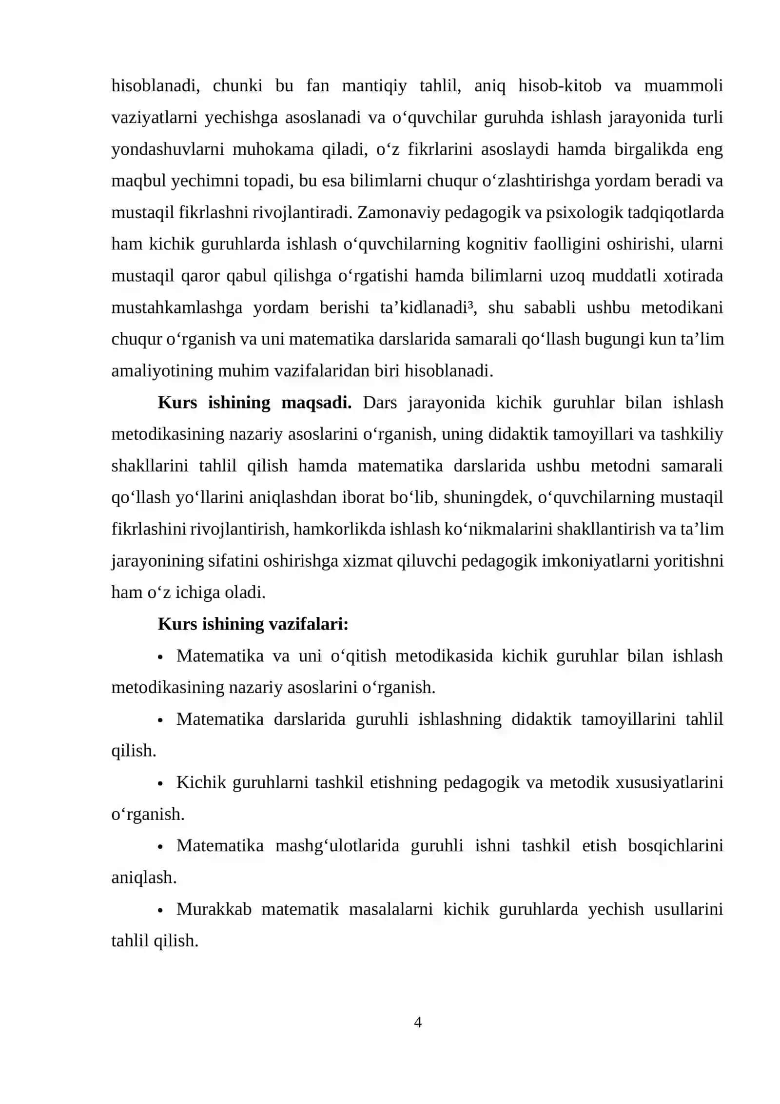 Dars jarayonida kichik guruhlar bilan ishlash metodikasi 4