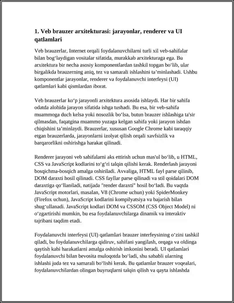 Veb brauzerlarning ishlash prinsi va rendering jarayoni 4