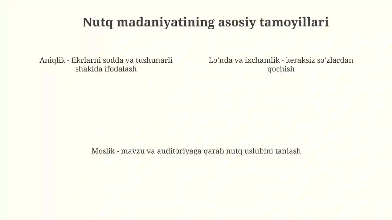 Nutq madaniyati. Me’yor tushunchasi 4