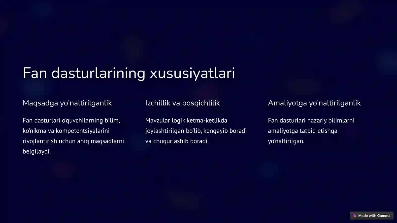 Maxsus fanlardan darslarni tashkil etish va nazorat qilish 4