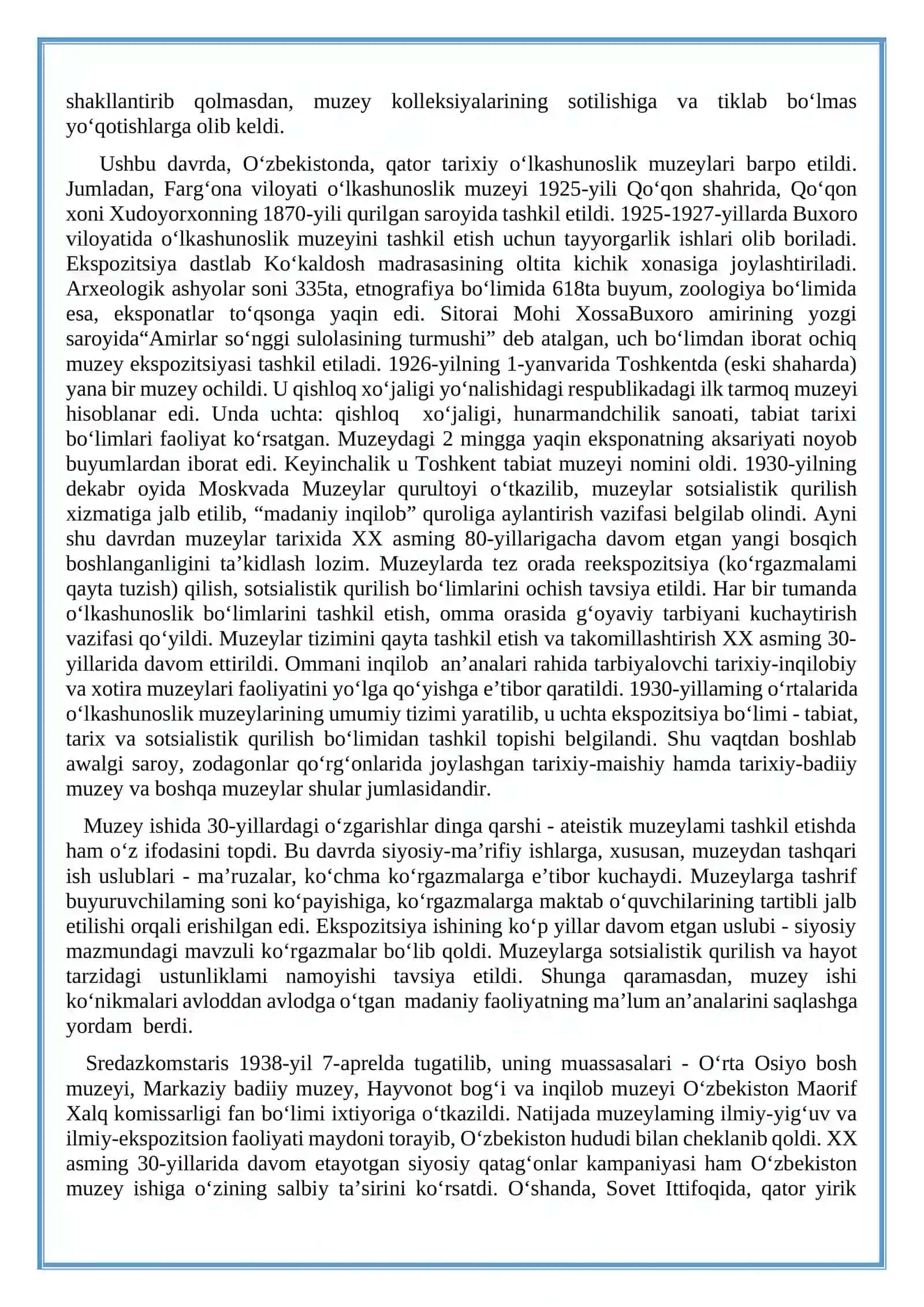 MUZEYLARDA SOVET MAFKURASINING TA’SIRI 4