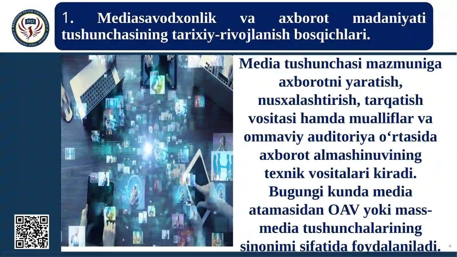 Mediasavodxonlik va axborot madaniyati 4