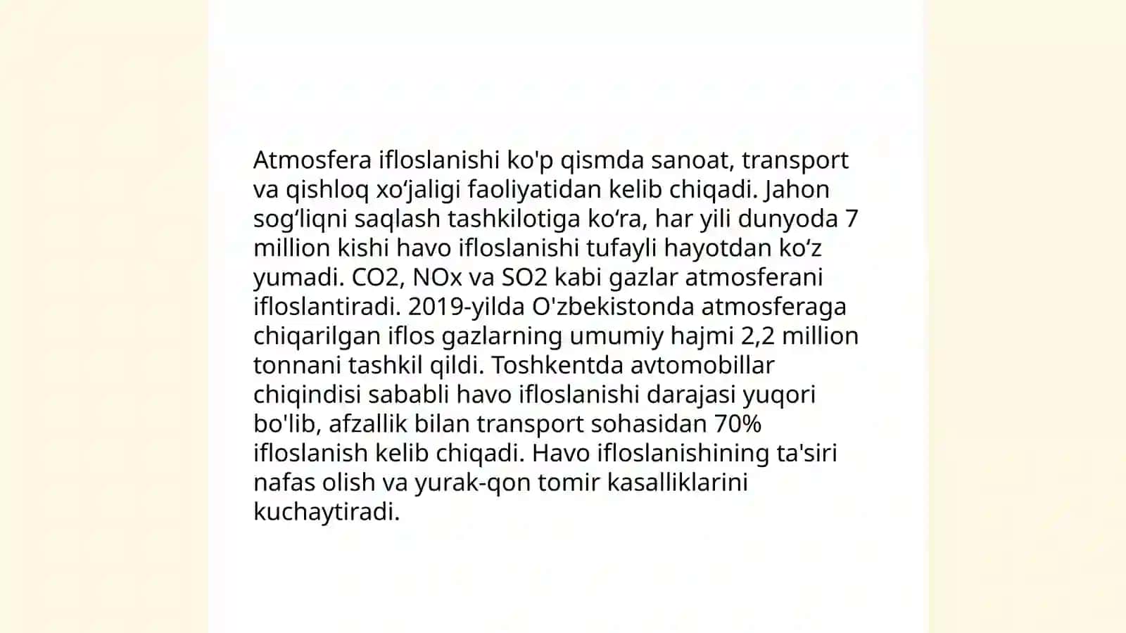 Ekologiya Jabborova Gòzal 4