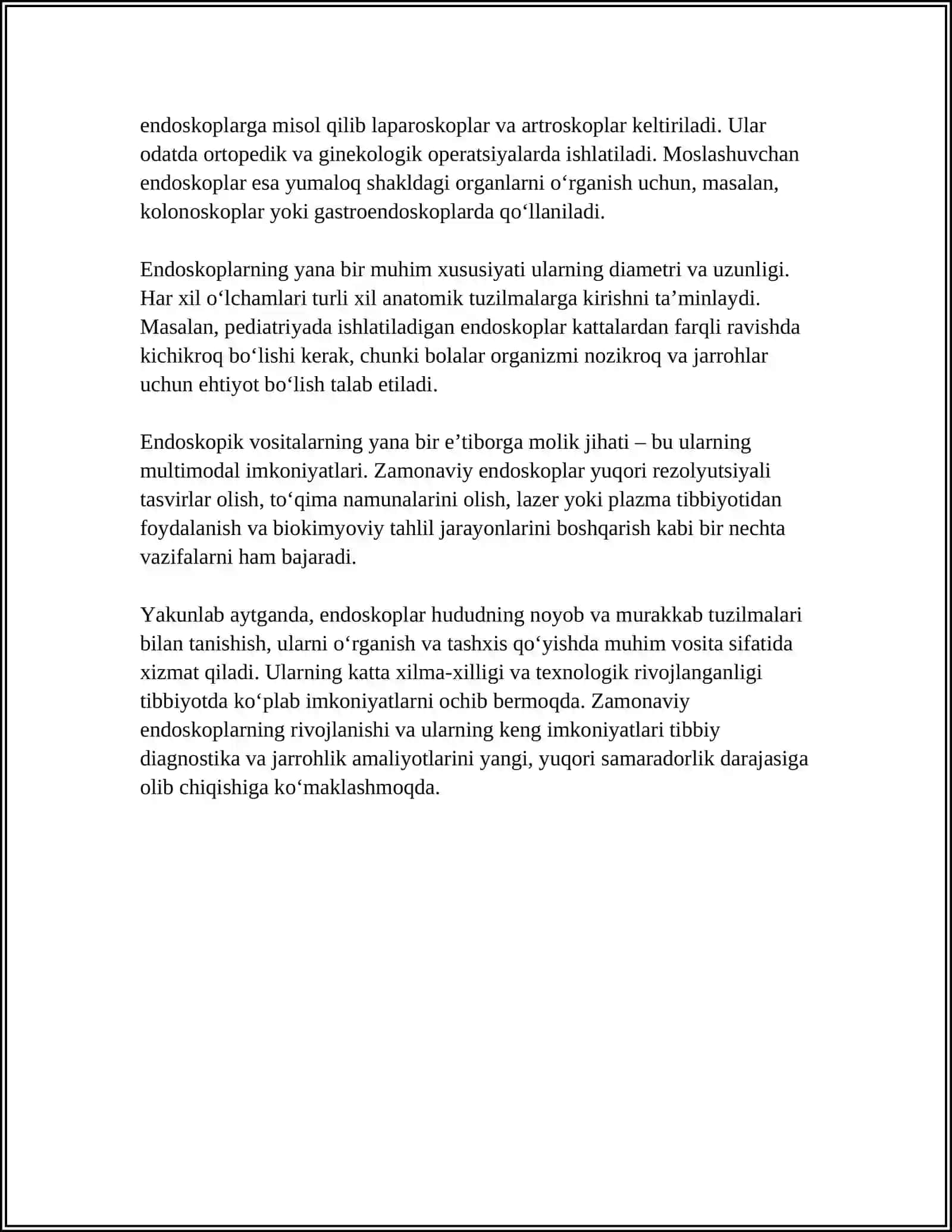 TÕLA ICHKI QAYTISH.ENDOSKOPLAR 4