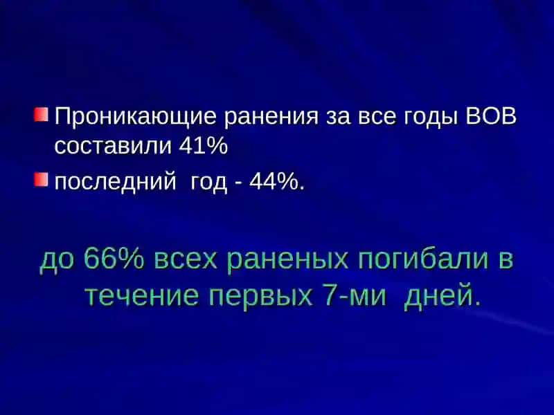 Курс лекций огнестрельные ранения груди и живота 4