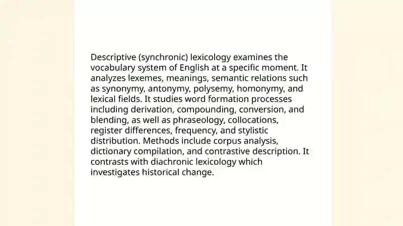 Types of Lexicology 4