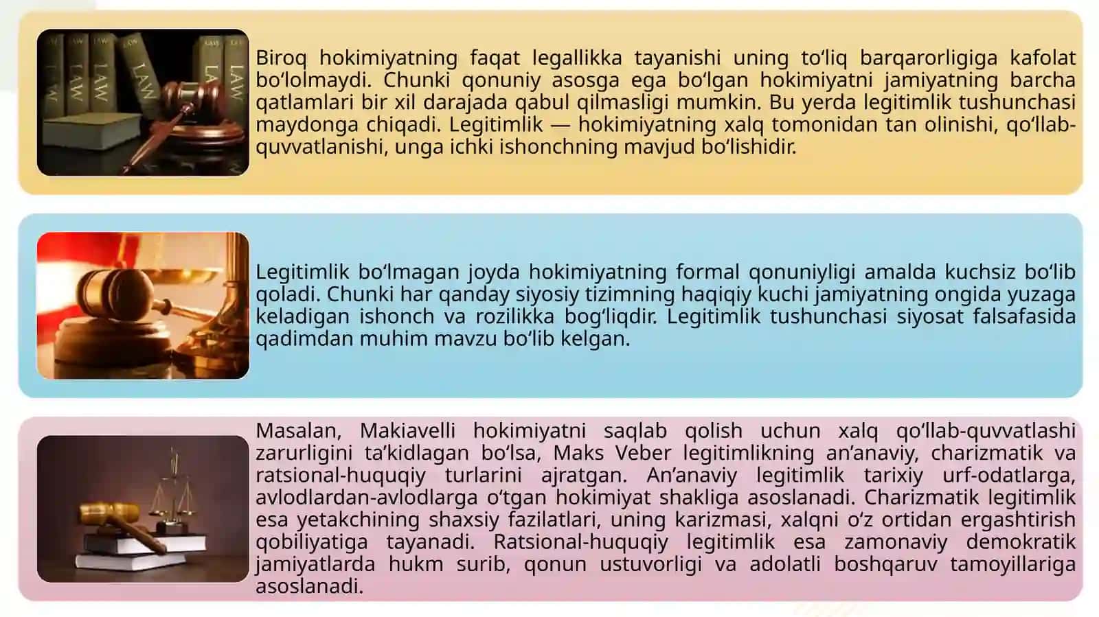 SIYOSAT FALSAFASIDA LEGALLIK VA LEGITIMLIK MUNOSABATLARI 4