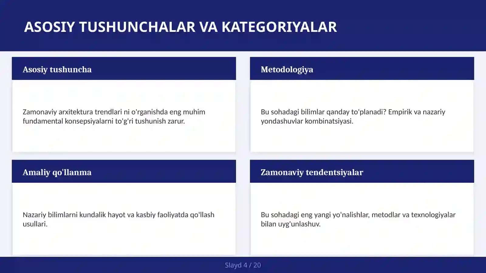 ZAMONAVIY ARXITEKTURA TRENDLARI 4