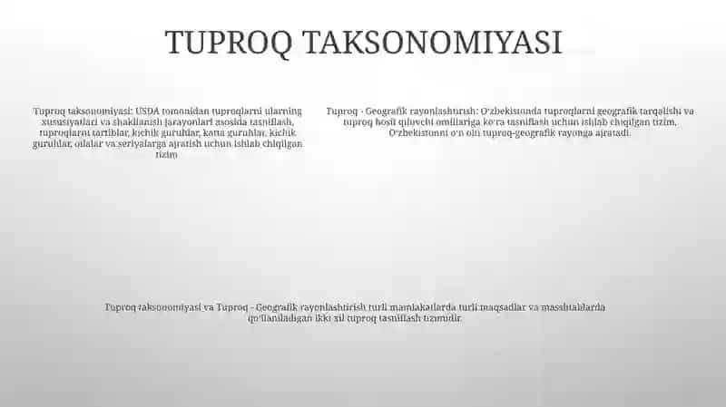 Tuproq - Geografik Rayonlashtirish 4