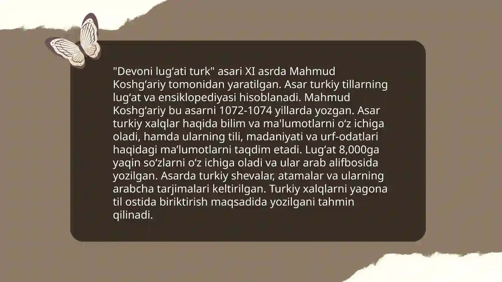 Mahmud Qashqariyning Devoni lugʻati turk asari 4