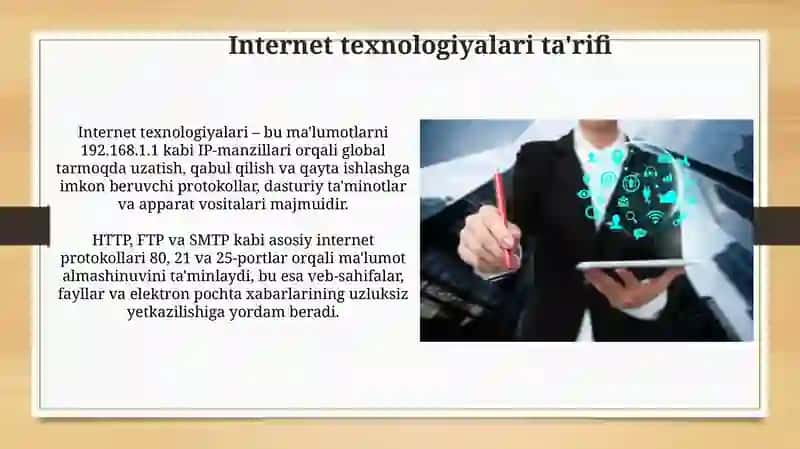 Kasbiy faoliyatda Internet texnologiyalarini qoʻllash 4