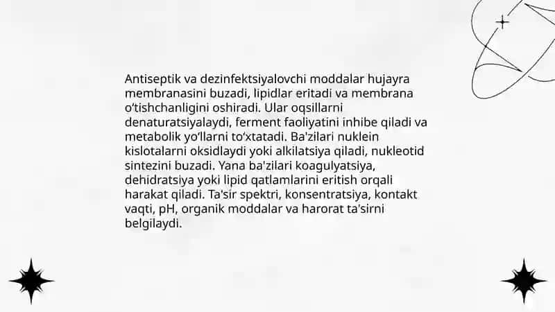 Zamonaviy antiseptik va dezinfektsiyalovchi vositalar 4