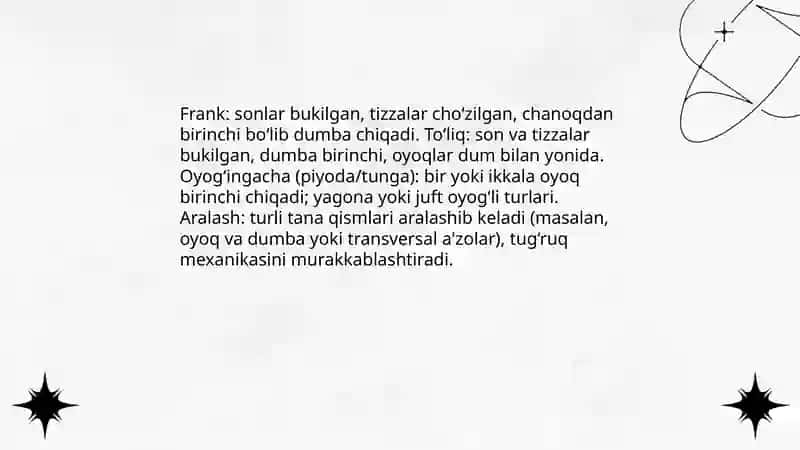 Homilaning chanog’i bilan kelishi 4