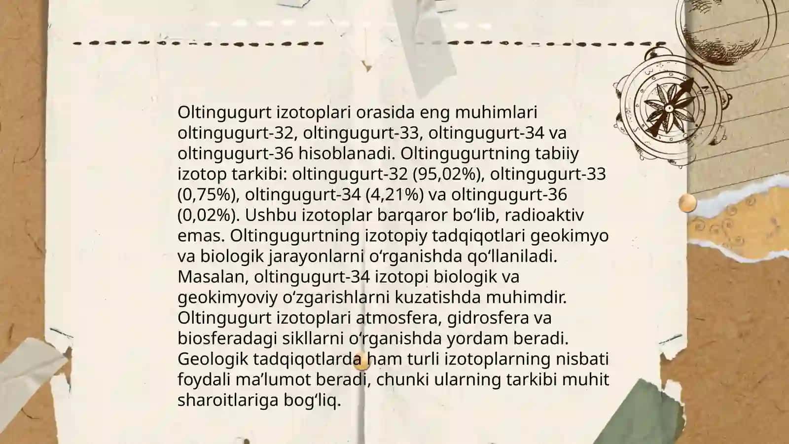 Oltingugurt va uning birikmalari orasidagi genetik bog’lanishlar 4