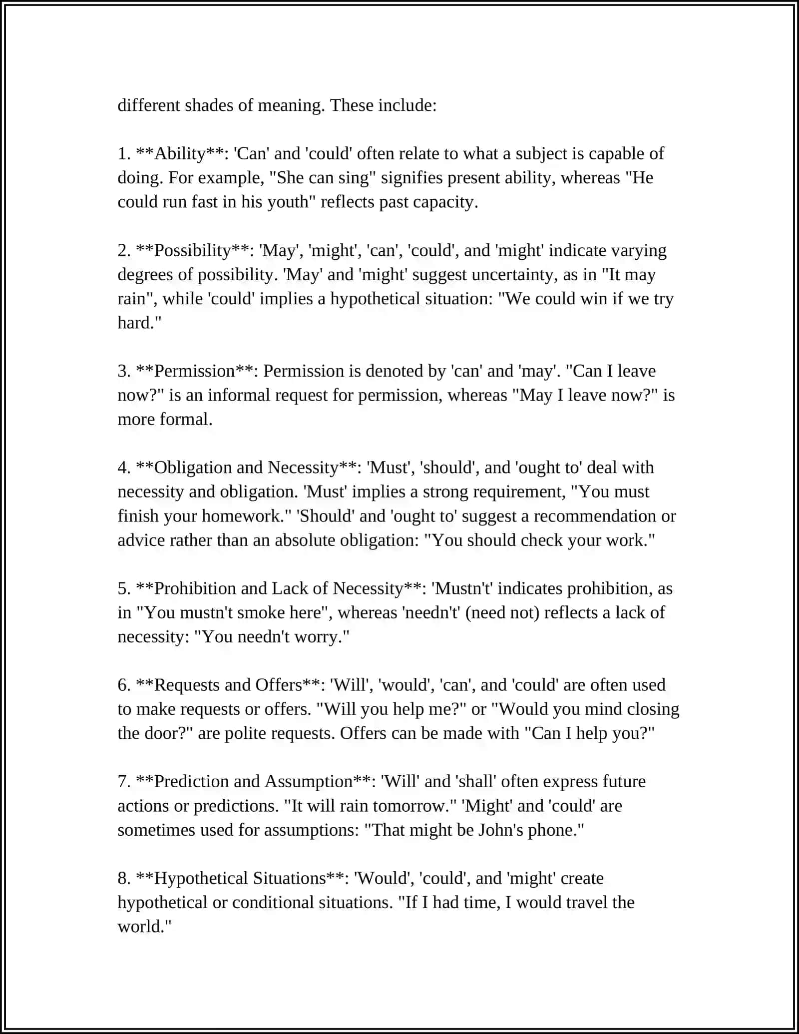 MUSTAQIL ISH - MODAL VERB 4