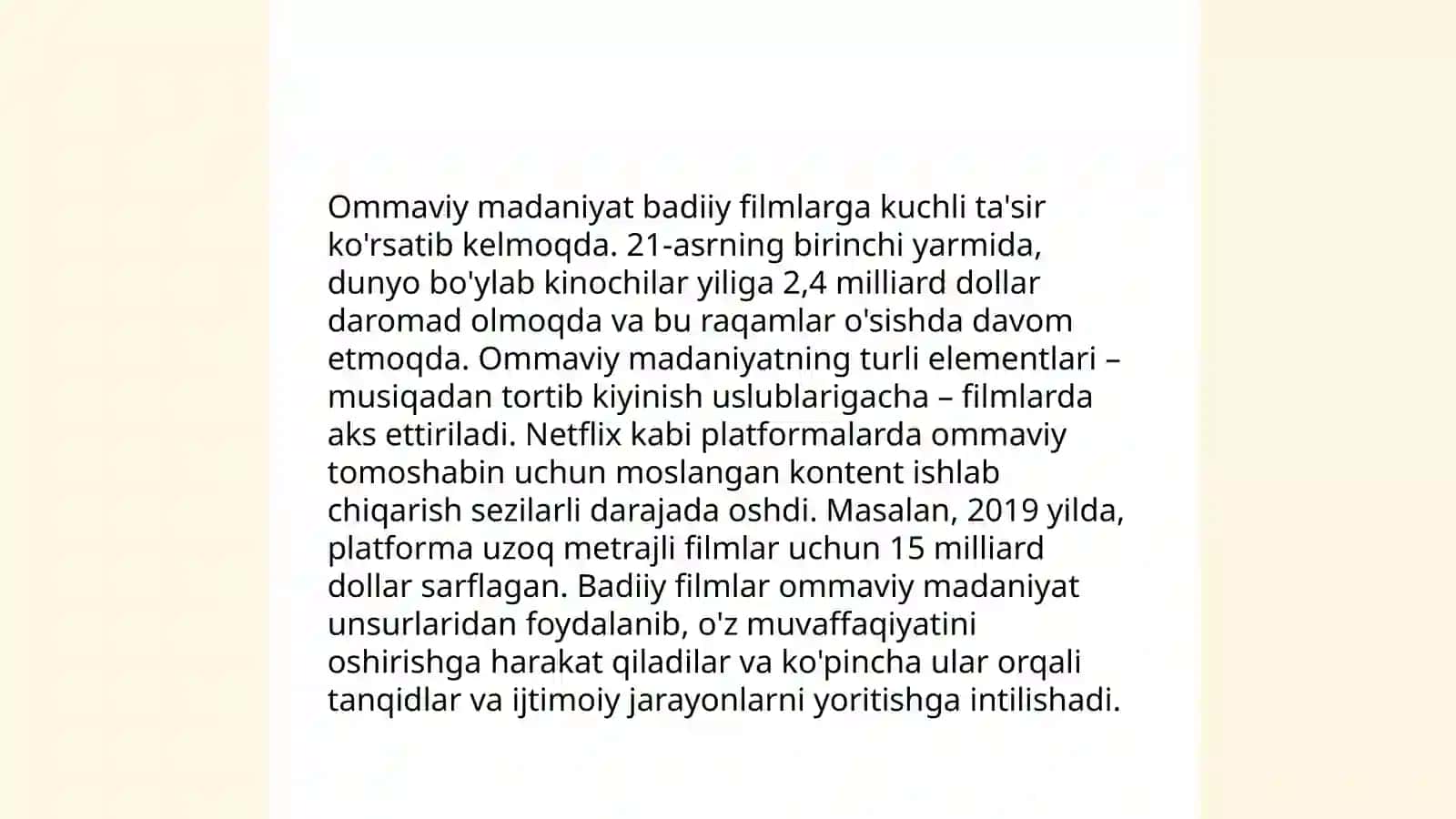 Badiiy film va ommaviy madaniyat 4
