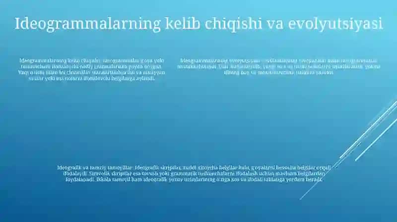 Ideografik Yoki Simbolik Prinsep 4