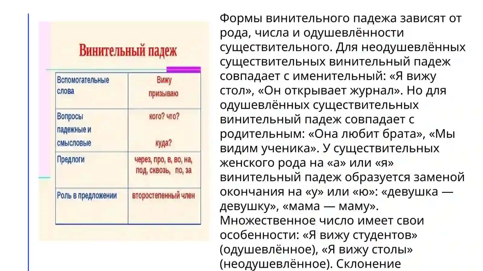 Винительный падеж 4