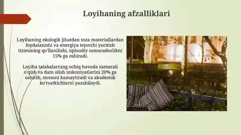 Bog' Mebel va Yoritish Elementlari 4