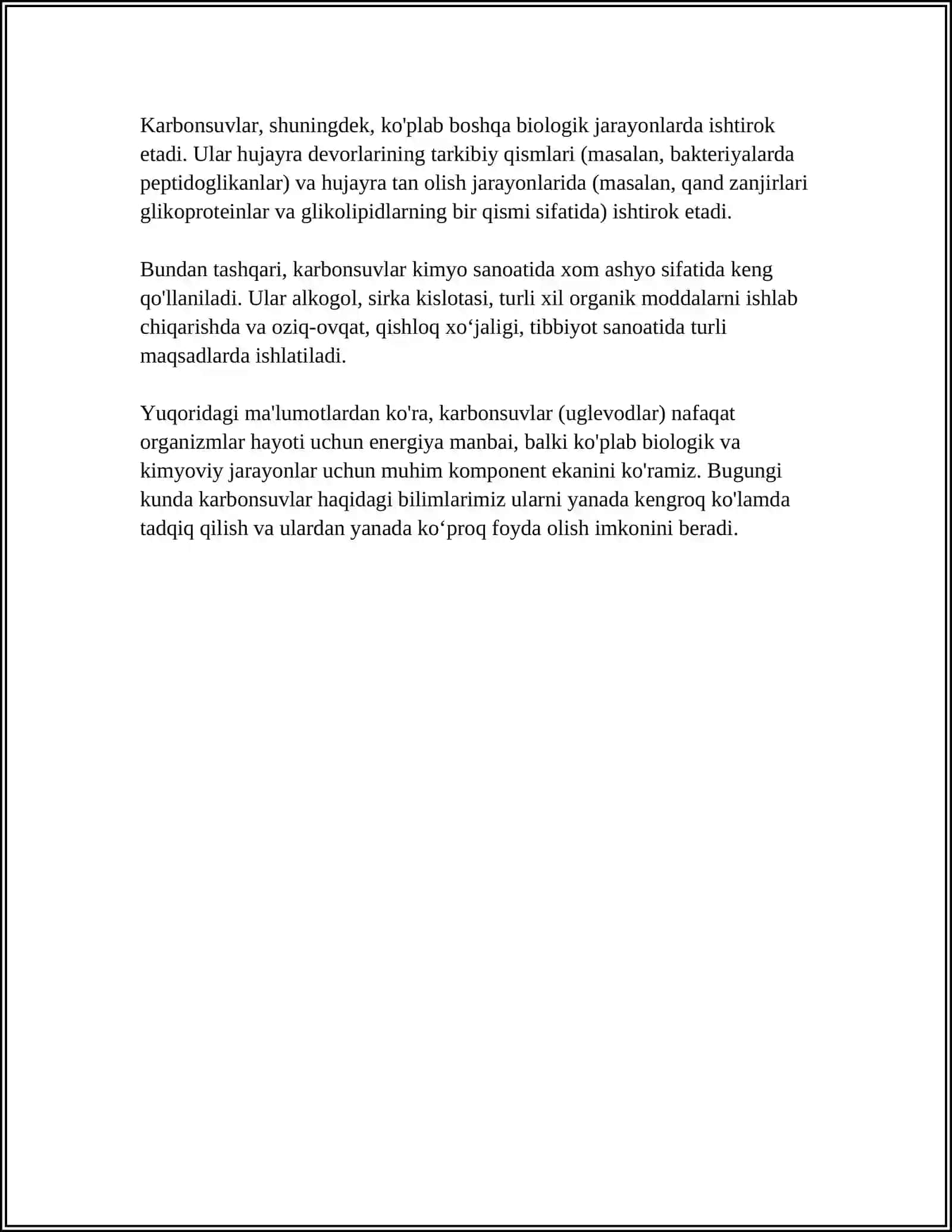 KARBONSUVLAR ULARNING AHAMIYATI VA XOSSALARI 4
