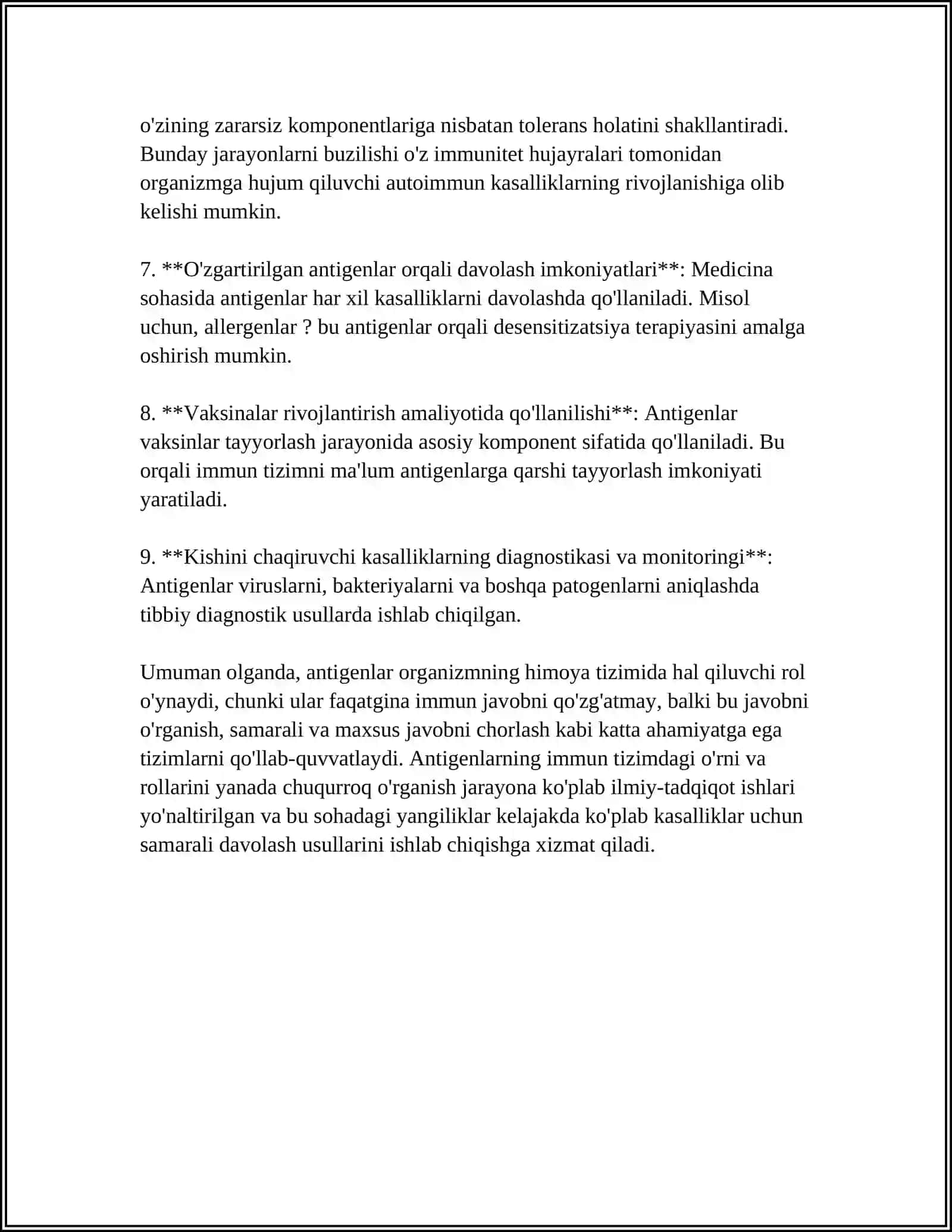 ANTIGENLARNING UMUMIY AHAMIYATI 4
