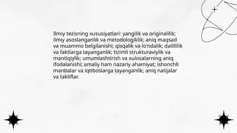 Tezis va tezislar turlari 4