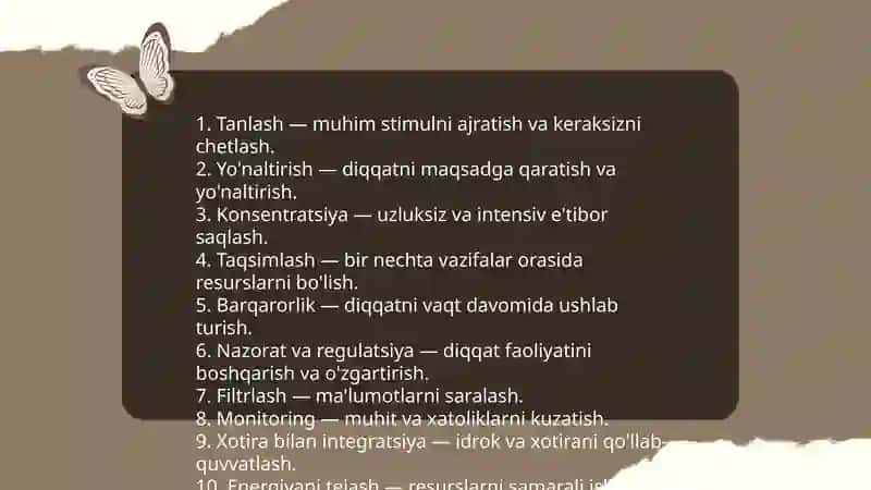 Diqqat psixik jarayon sifatida 4