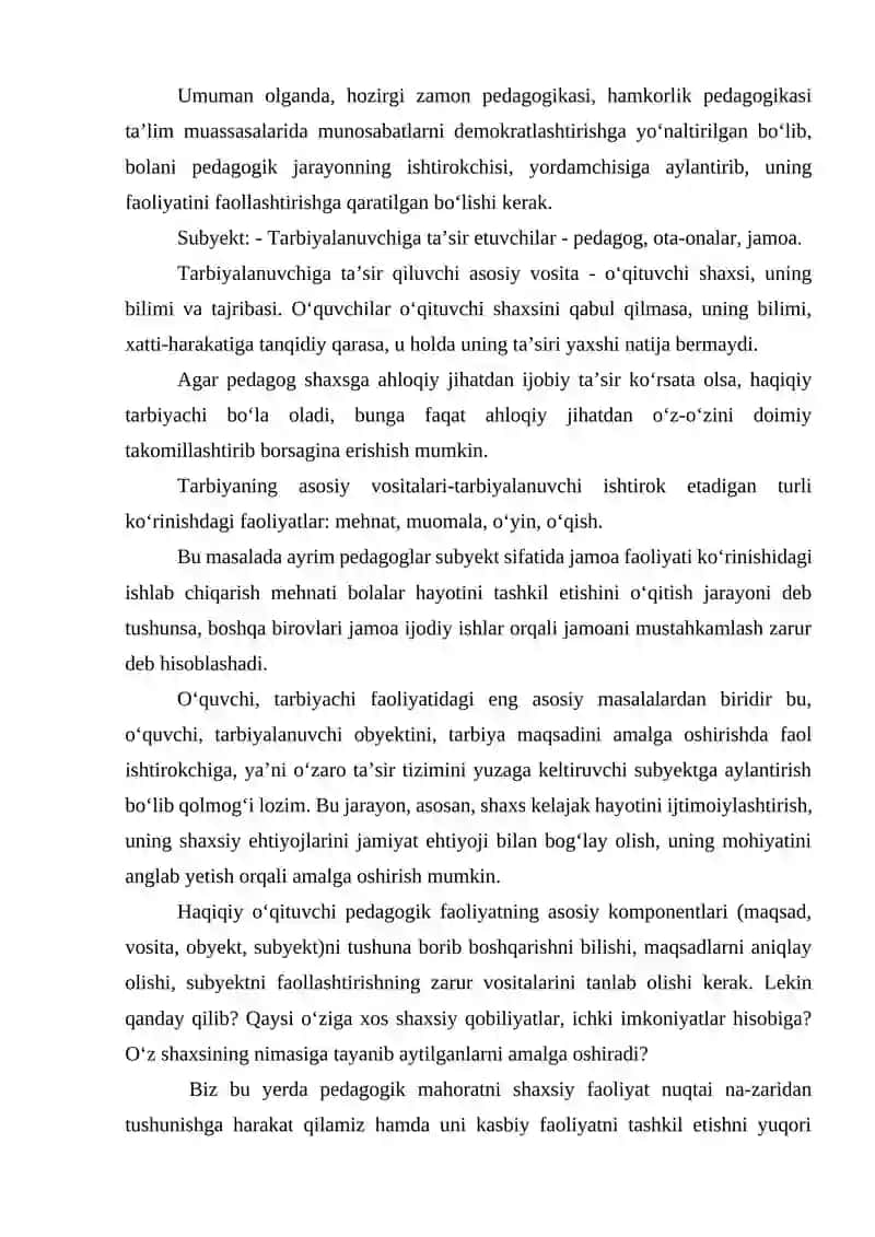 Pedagogik faoliyat turlari 4