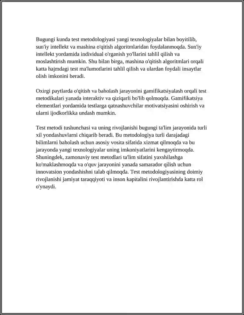 TEST METODI TEXNOLOGIYASI 4